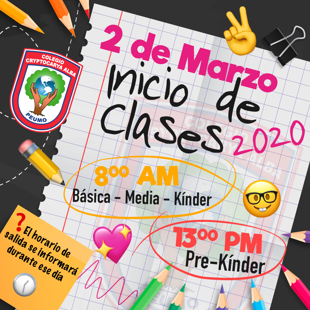 Inicio de Clases 2020
2 de Marzo