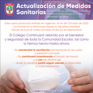 Read more about the article Actualización Protocolo Sanitario