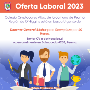 Read more about the article Oportunidad Laboral – Docente General Básica Reemplazo